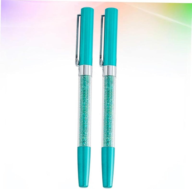 Elegant Metal Crystal Business Pen Set 2 Pcs with Clip Case for Weddings Office Events - Image 4